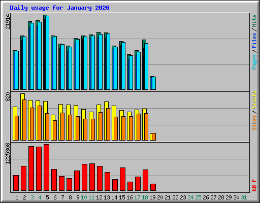 Daily usage for January 2026