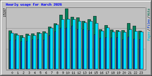Hourly usage for March 2026