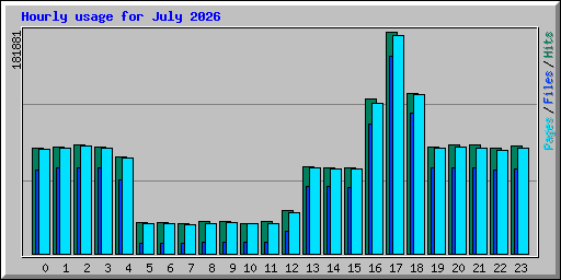 Hourly usage for July 2026