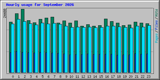 Hourly usage for September 2026
