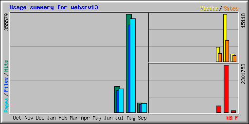 Usage summary for websrv13